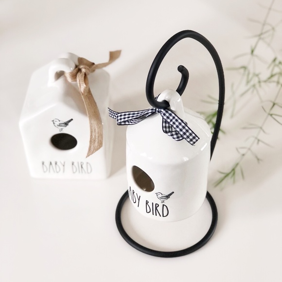 Rae Dunn Inspired Mini Curved Birdhouse Stand - Picture 3 of 4